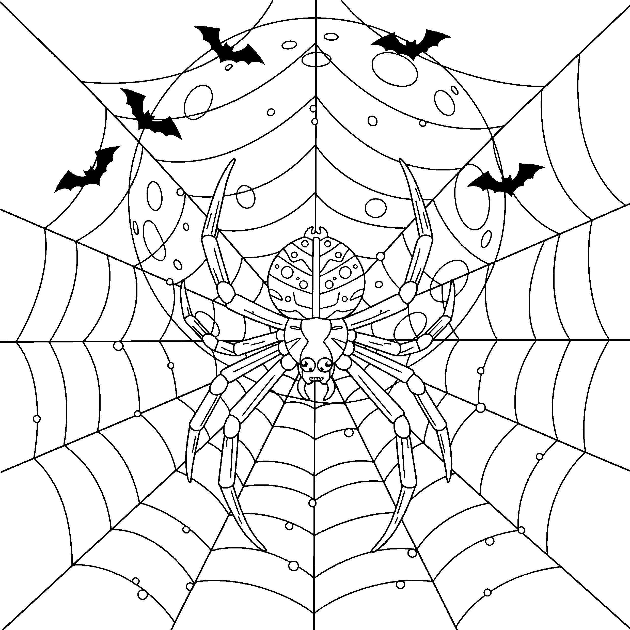 Araignée et pleine lune