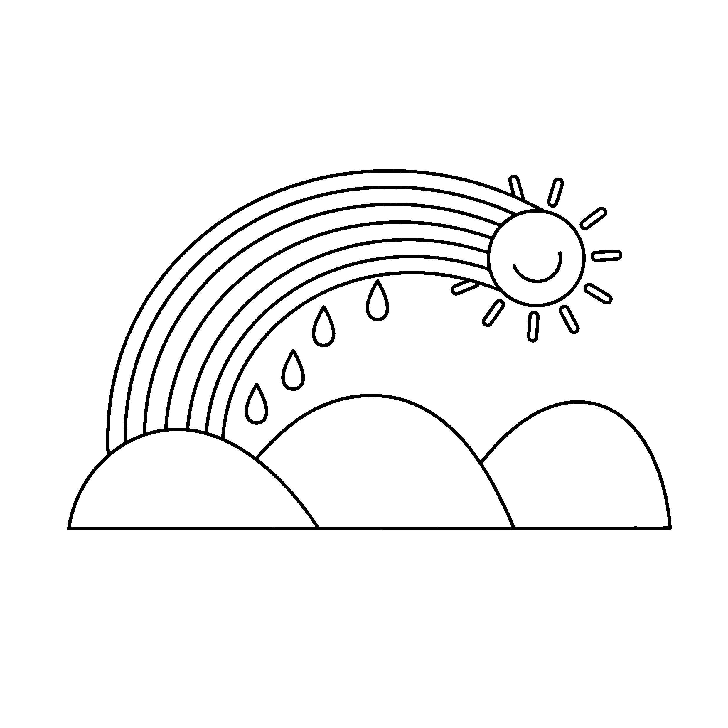 Arc-en-ciel après la pluie