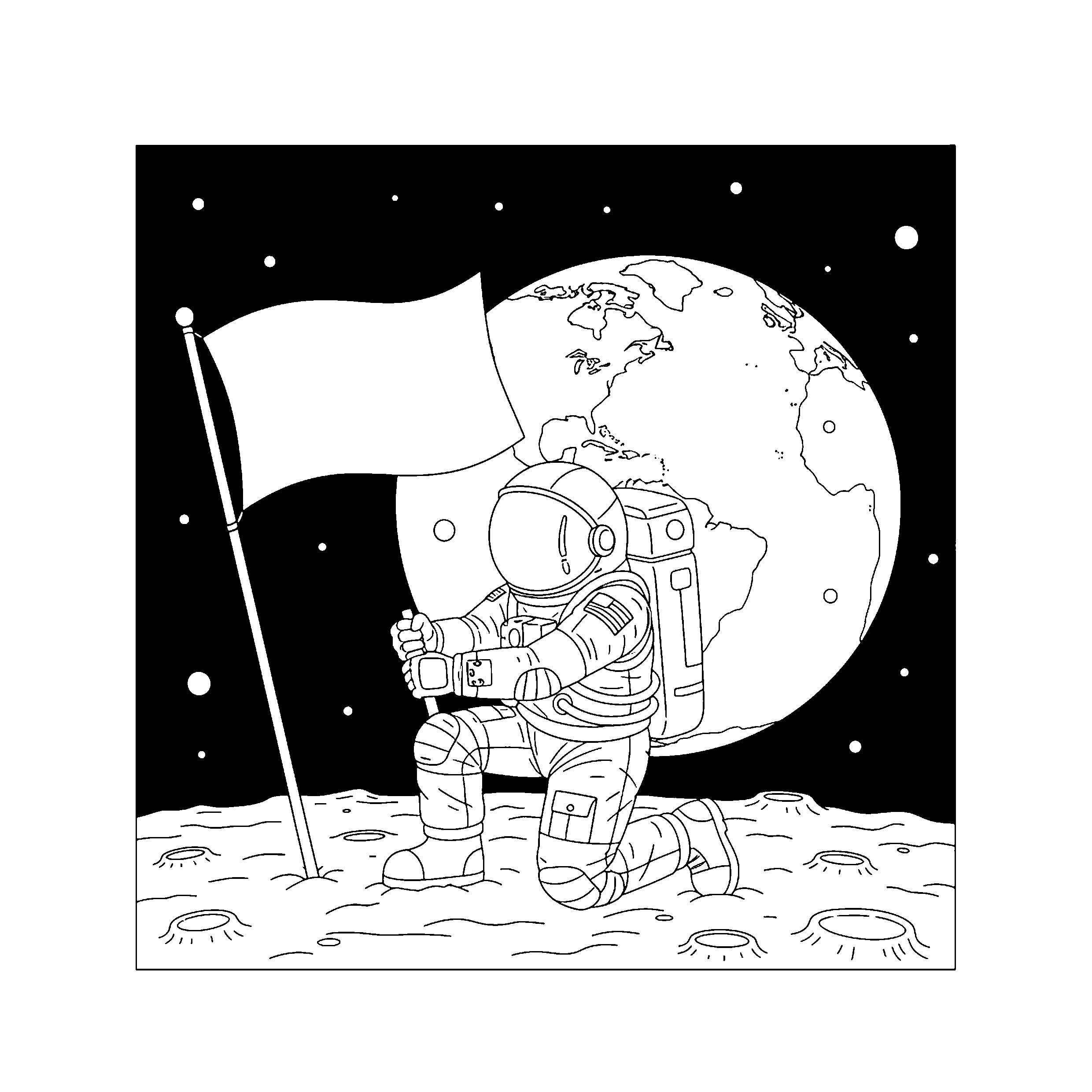 Astronaute sur la Lune