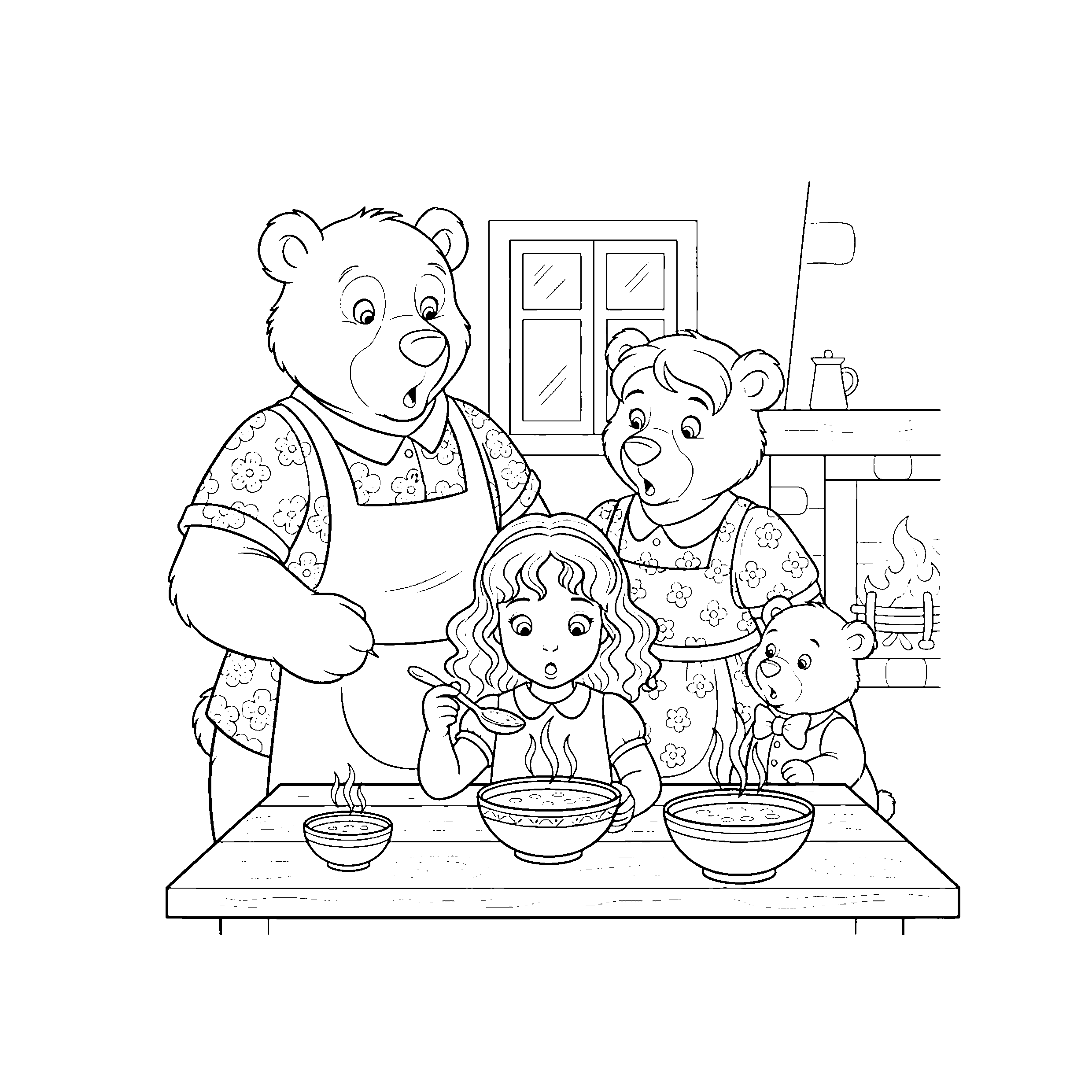 Coloriage Boucle D Or Et Les Trois Ours Gratuit Imprimer En 2026