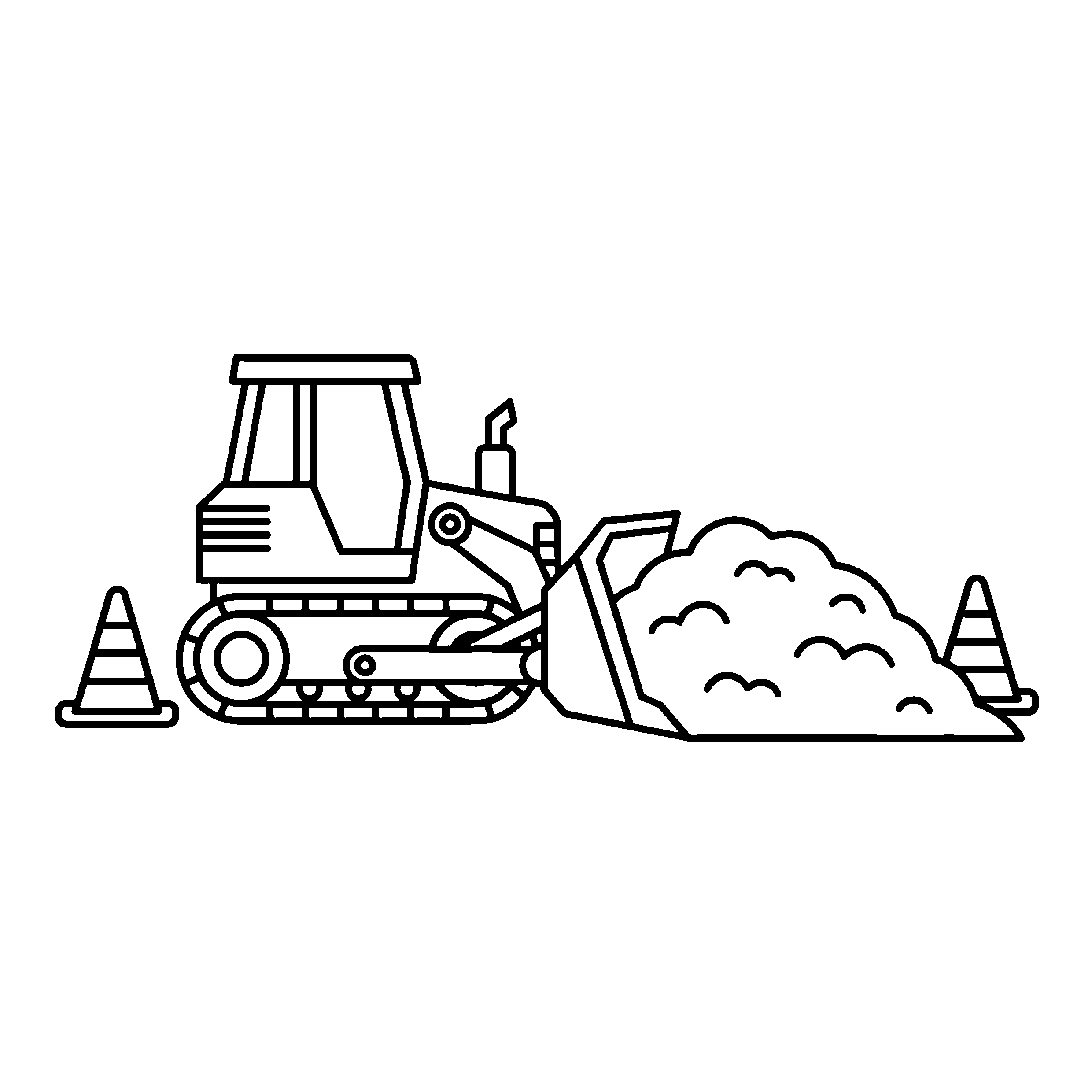 Bulldozer sur chantier