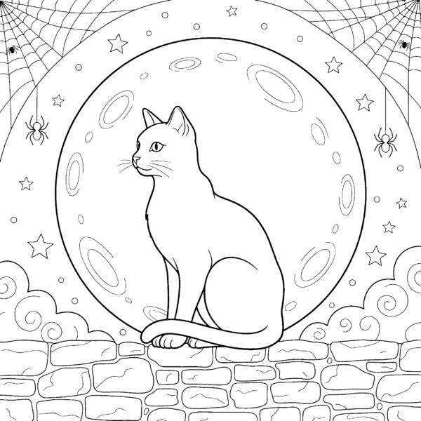 Chat noir d&rsquo;Halloween