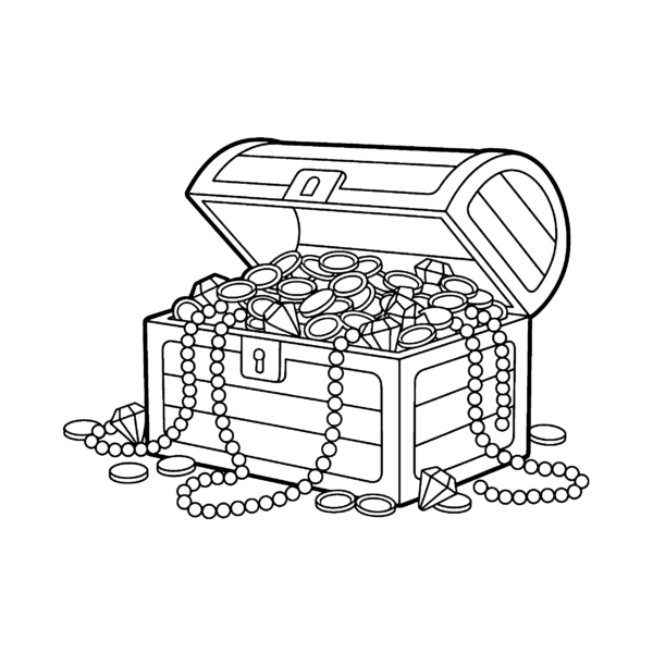 Coffre au trésor ouvert