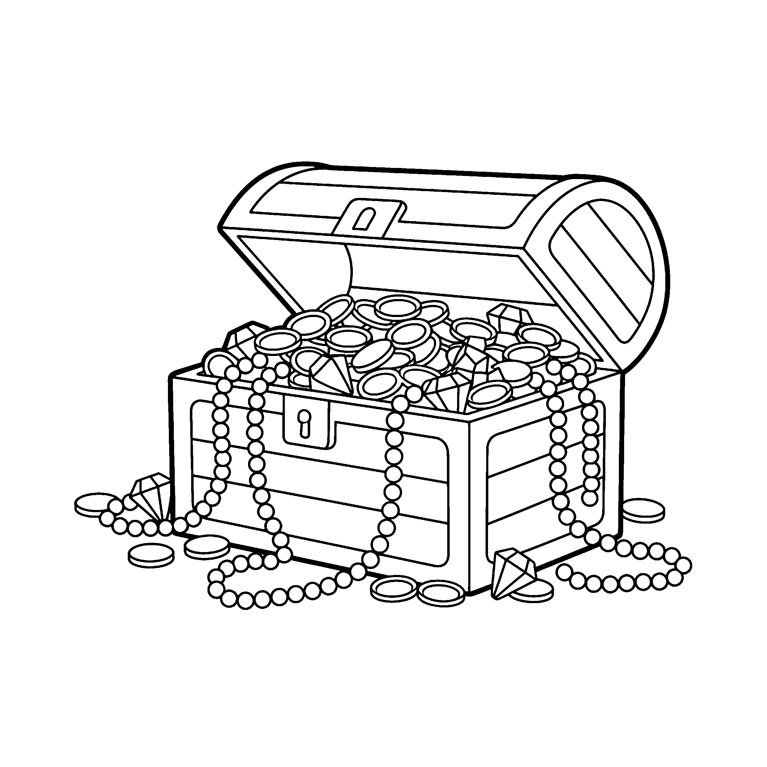 Coffre au trésor ouvert