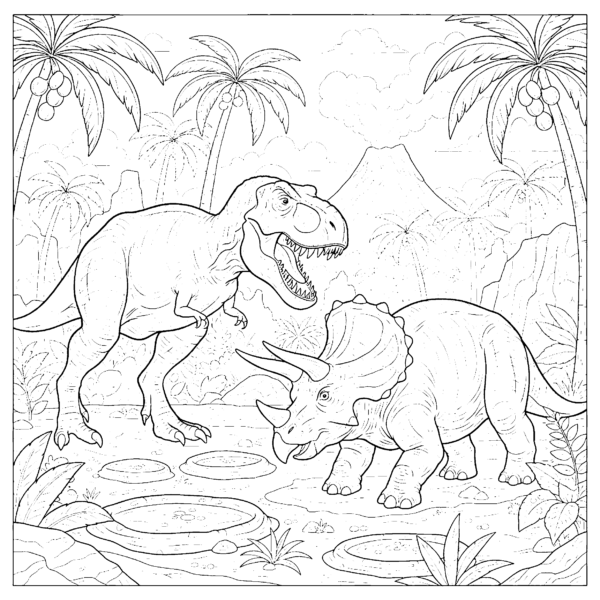 Combat de dinosaures