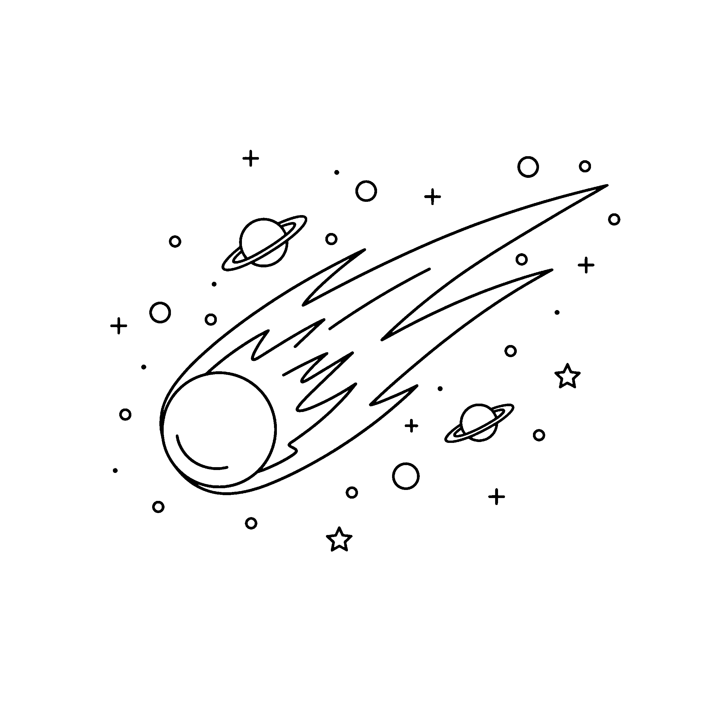 Comète dans l&rsquo;espace