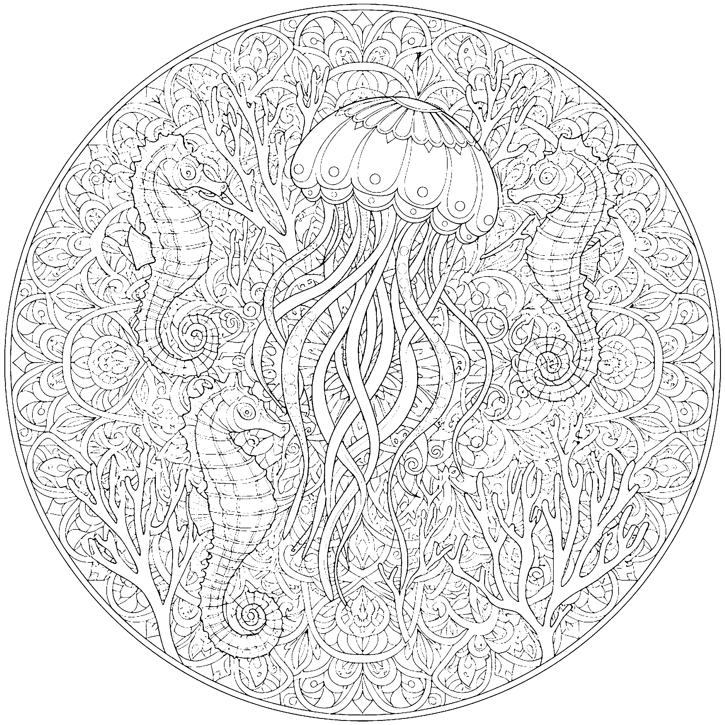 Fond marin détaillé