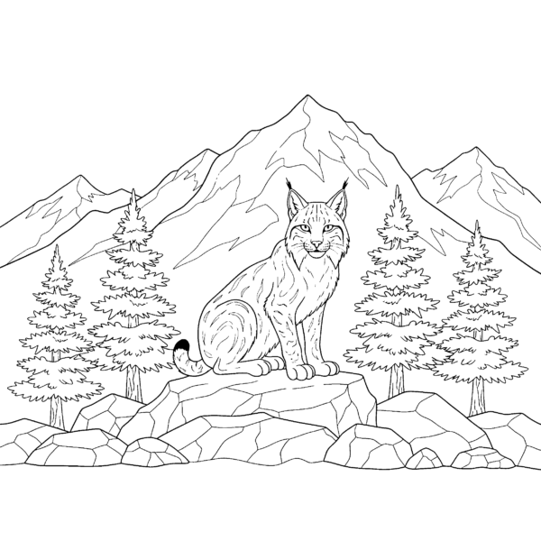 Lynx sur son rocher