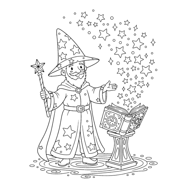 Magicien au grimoire