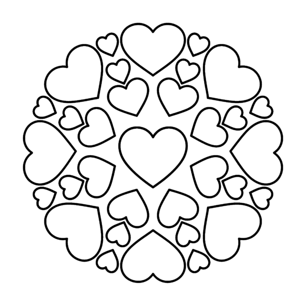 Mandala coeurs