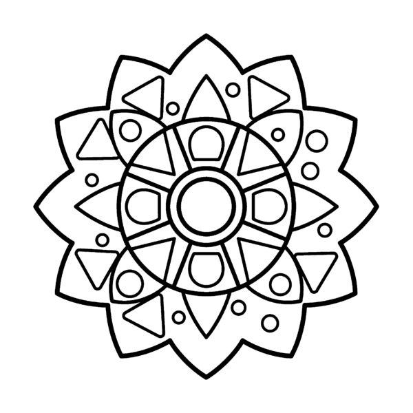 Mandala fleur simple