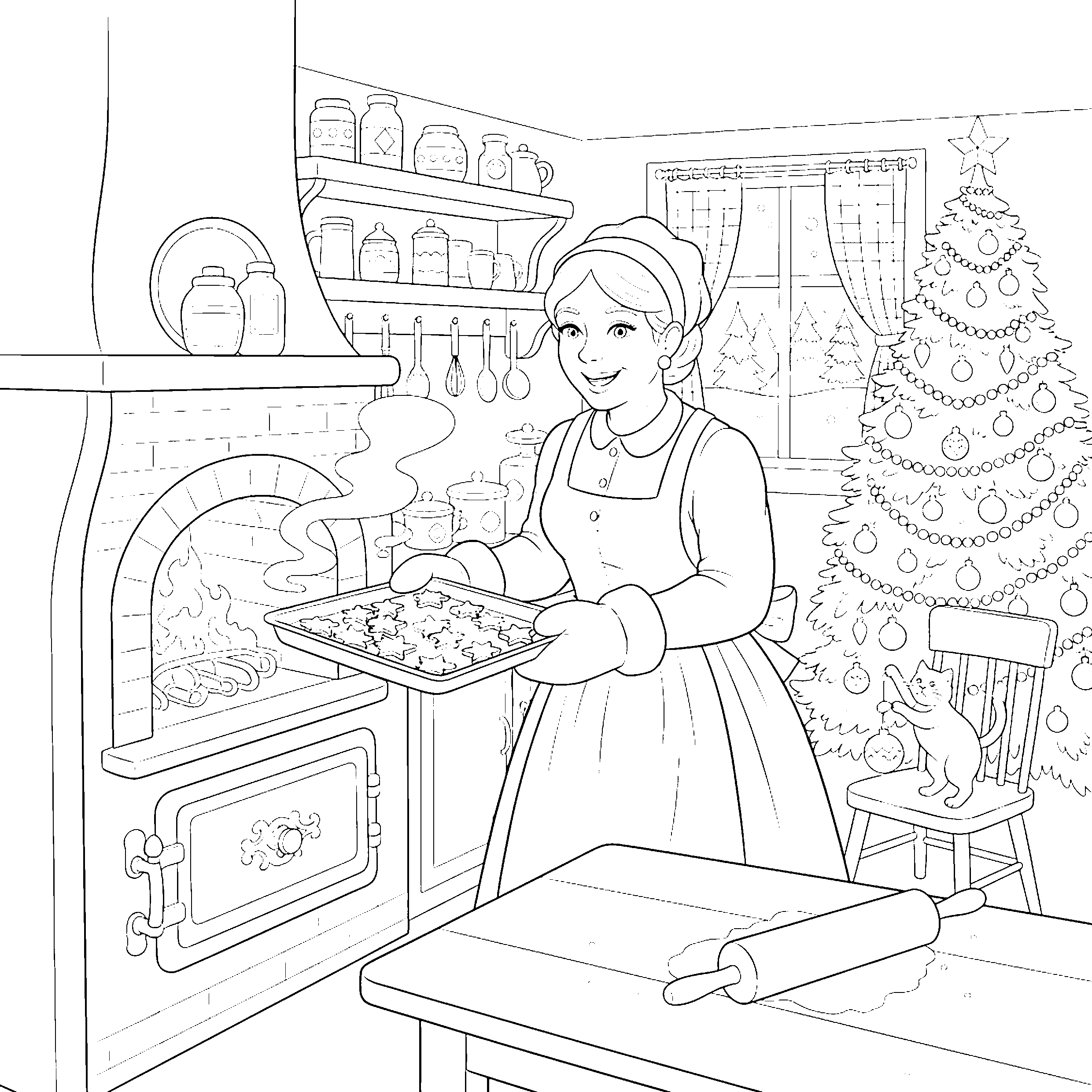 Mère Noël pâtissière