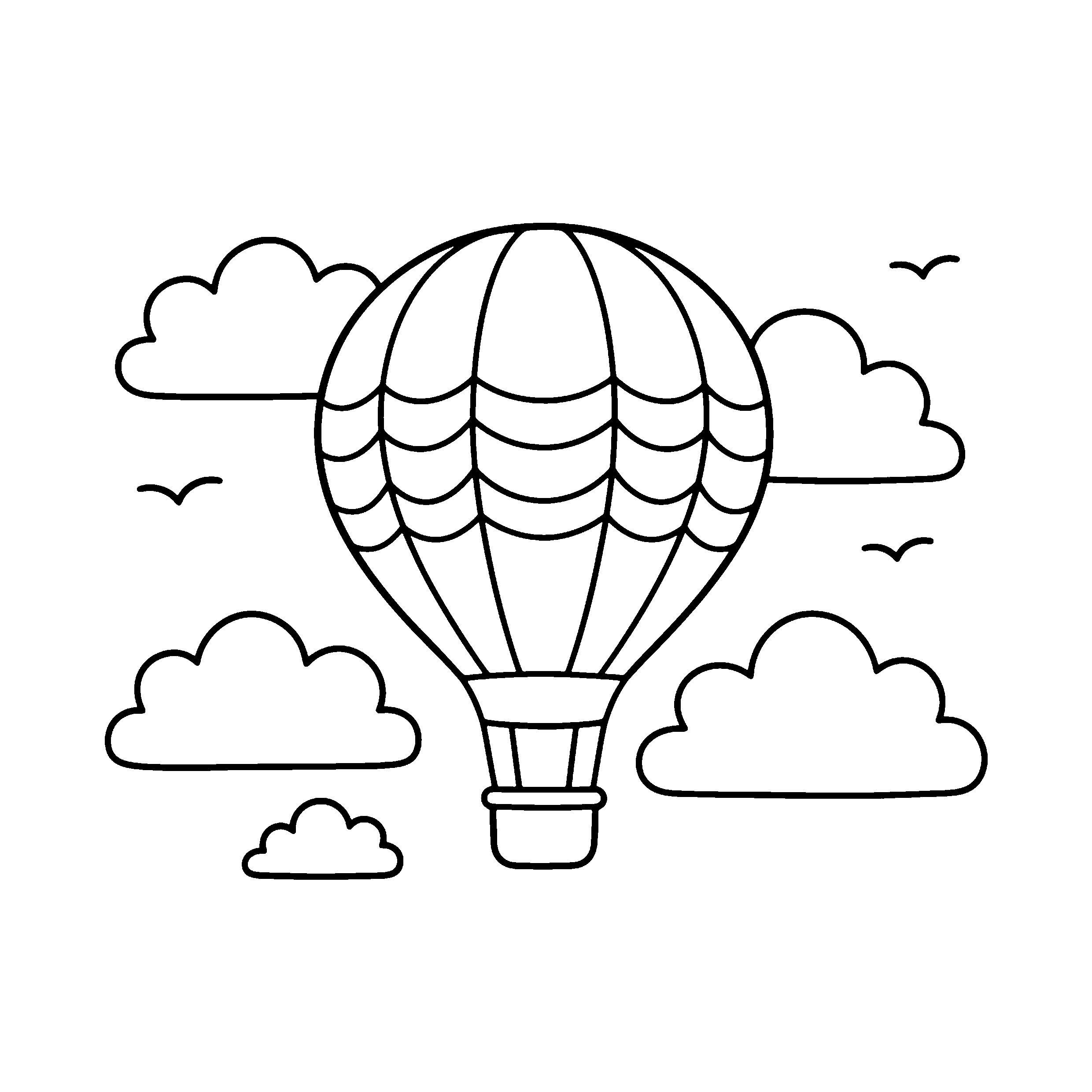 Montgolfière dans le ciel