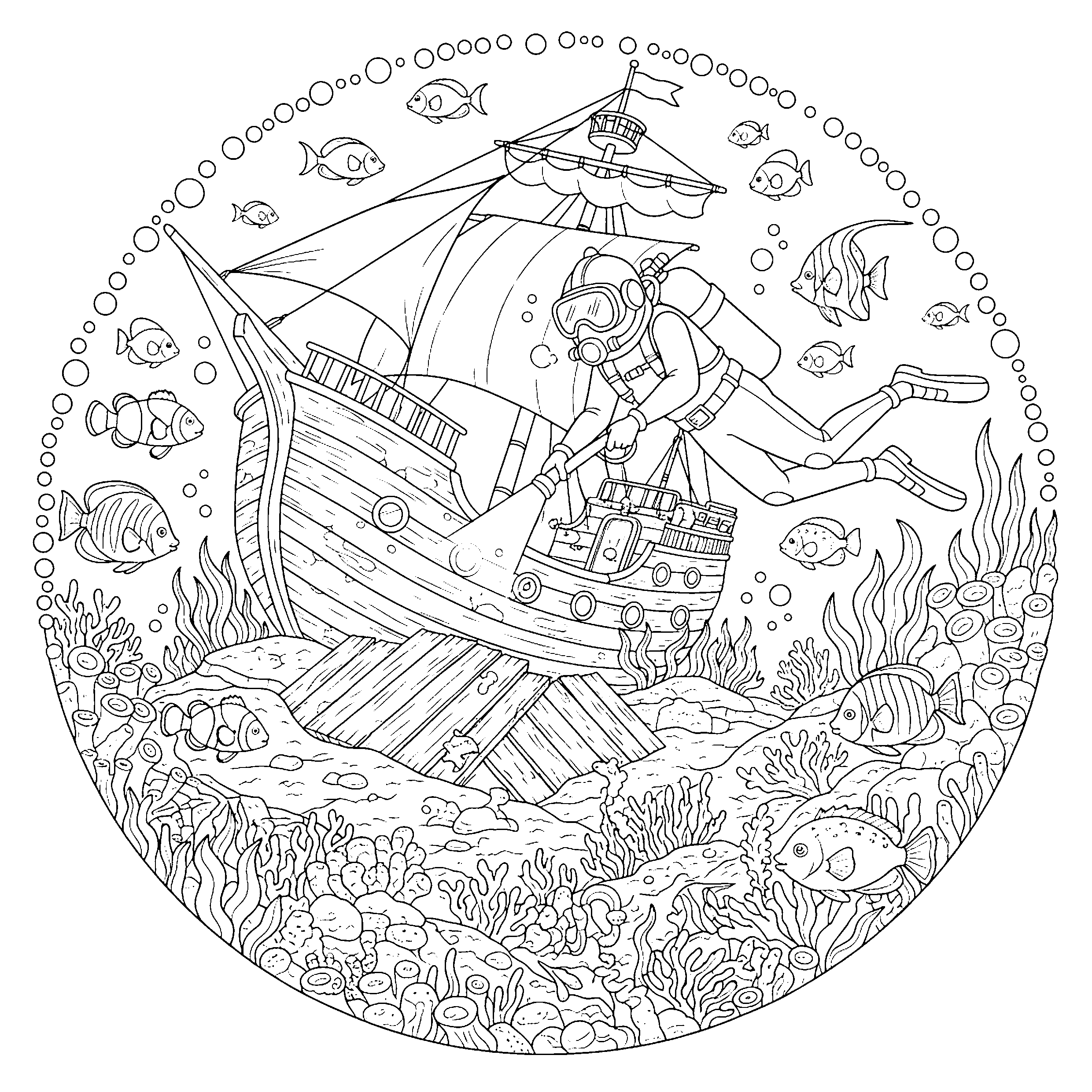 Plongeur explorateur