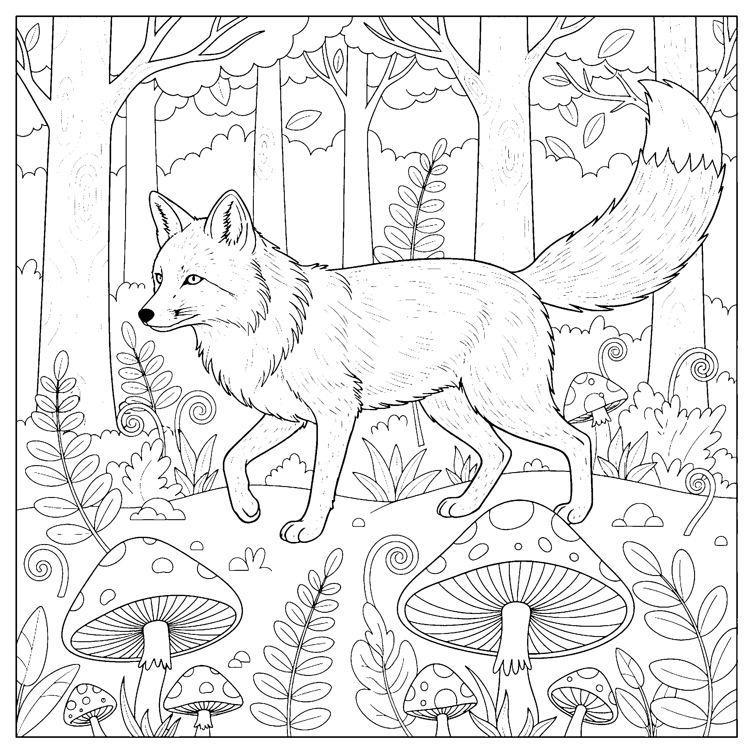 Renard en forêt