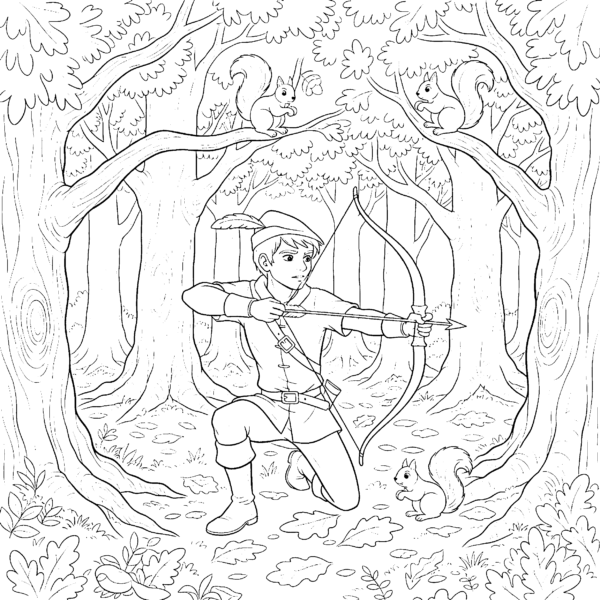 Robin des Bois en forêt