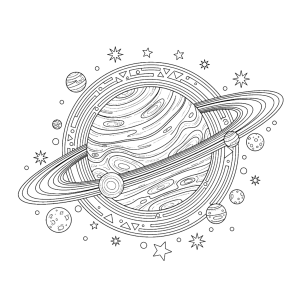 Saturne et ses anneaux