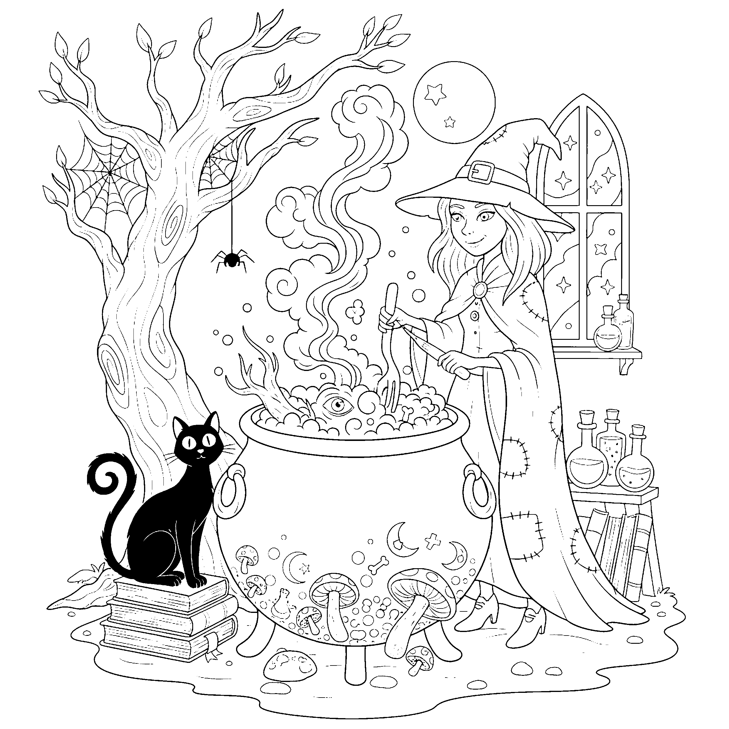 Sorcière et chaudron