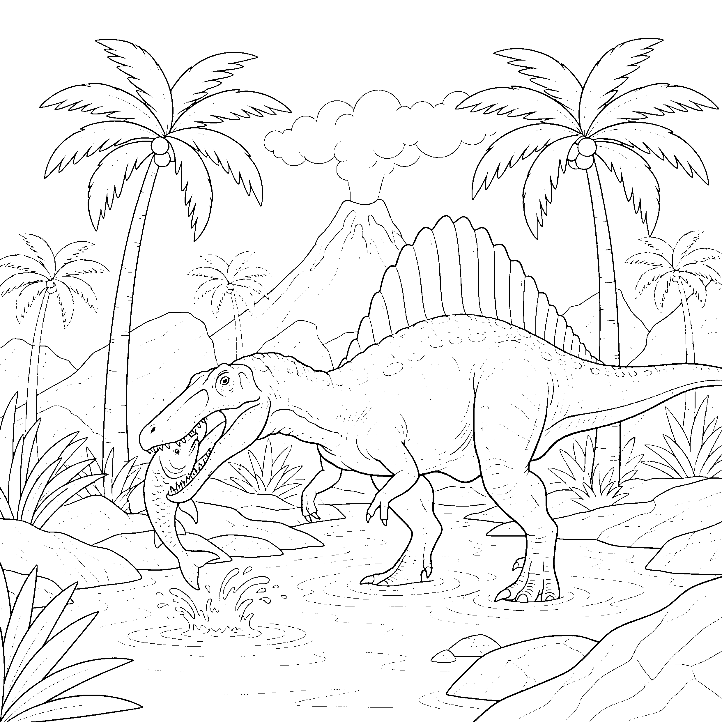 Spinosaure à l&rsquo;eau