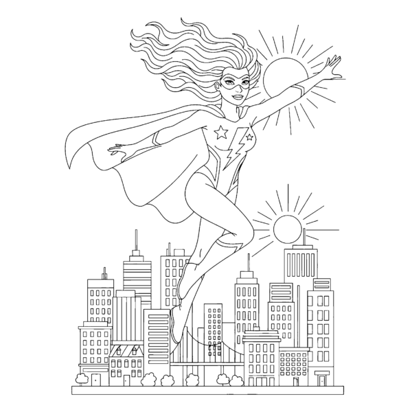 Super-héroïne aux flammes