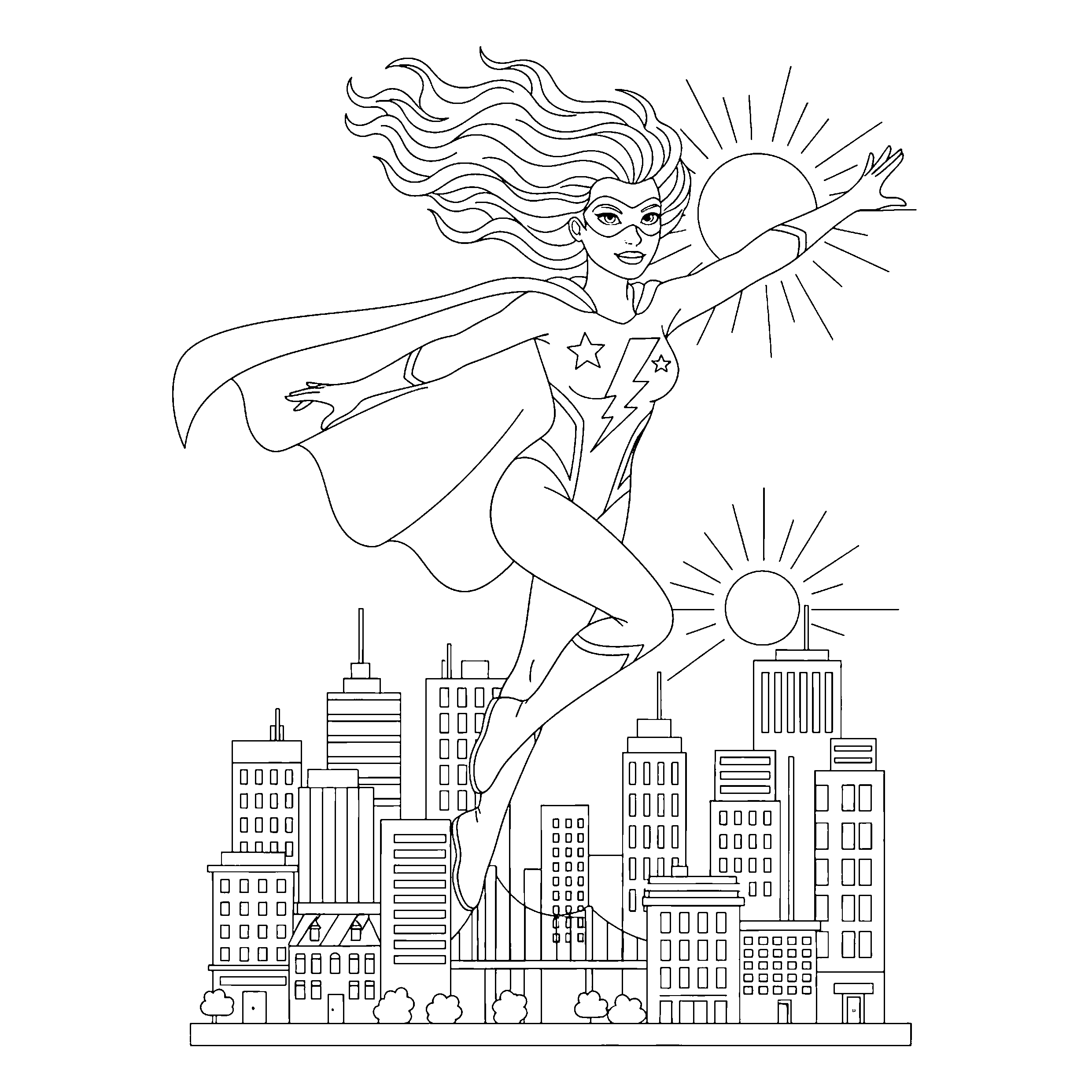 Super-héroïne aux flammes