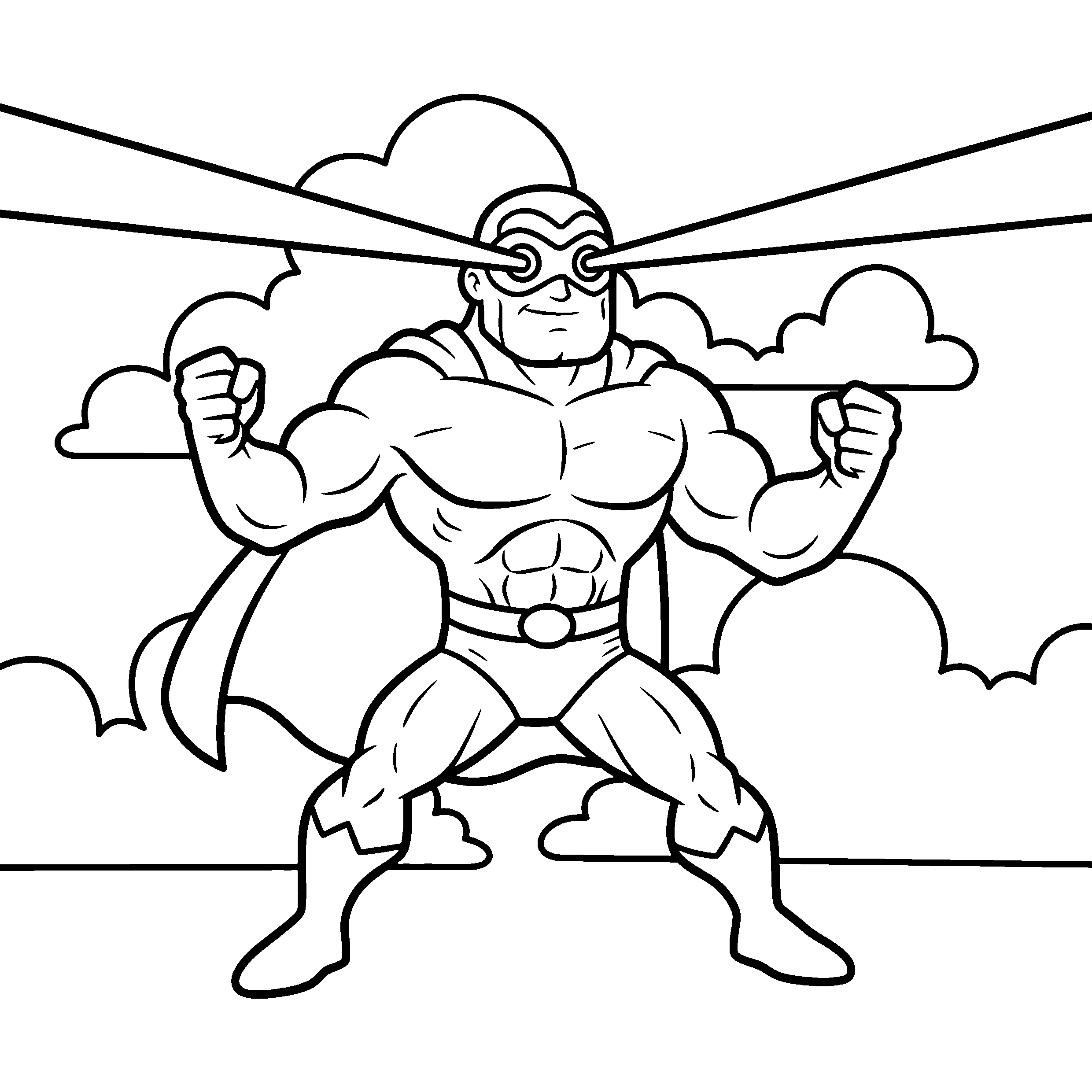 Super-héros aux yeux laser