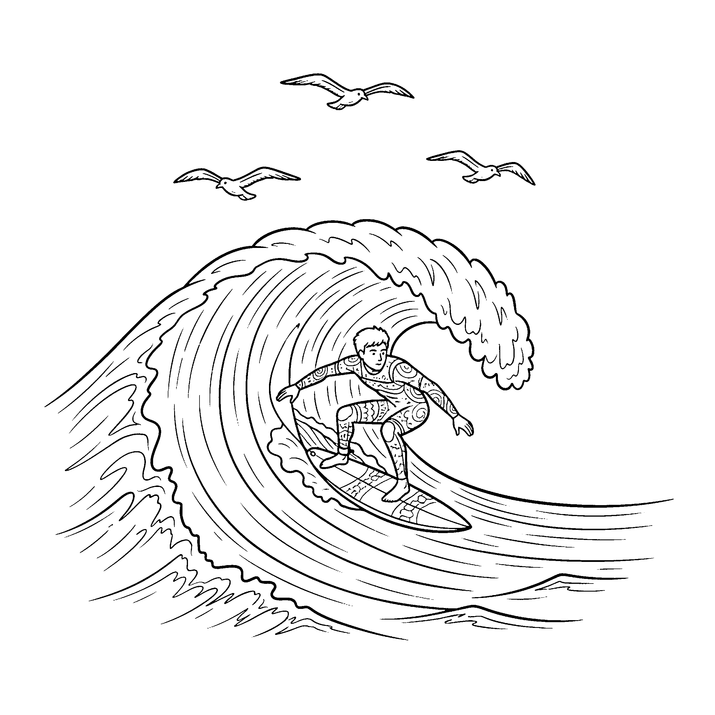 Surfeur sur la vague