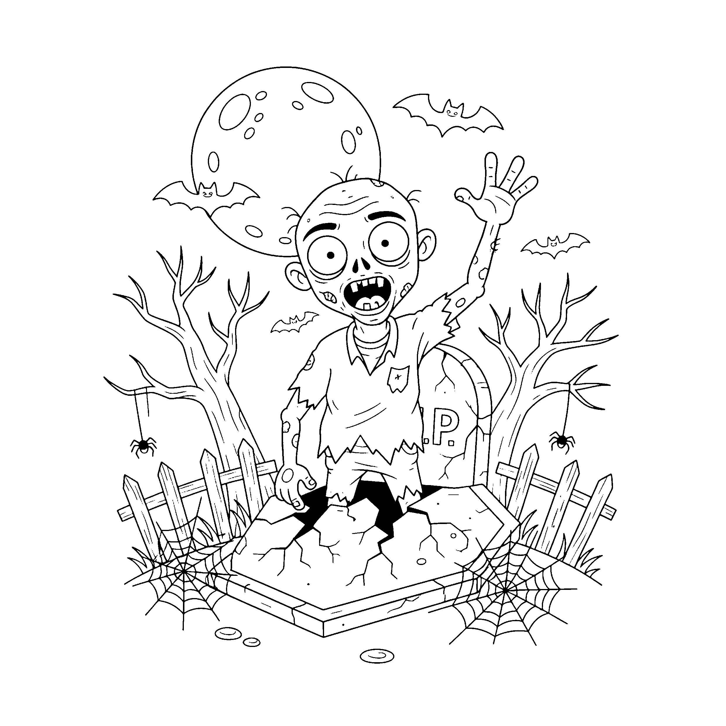 Zombie au cimetière